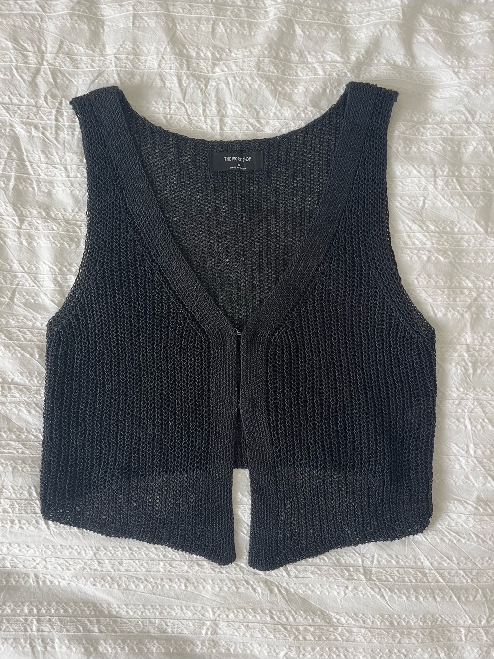 black knit top